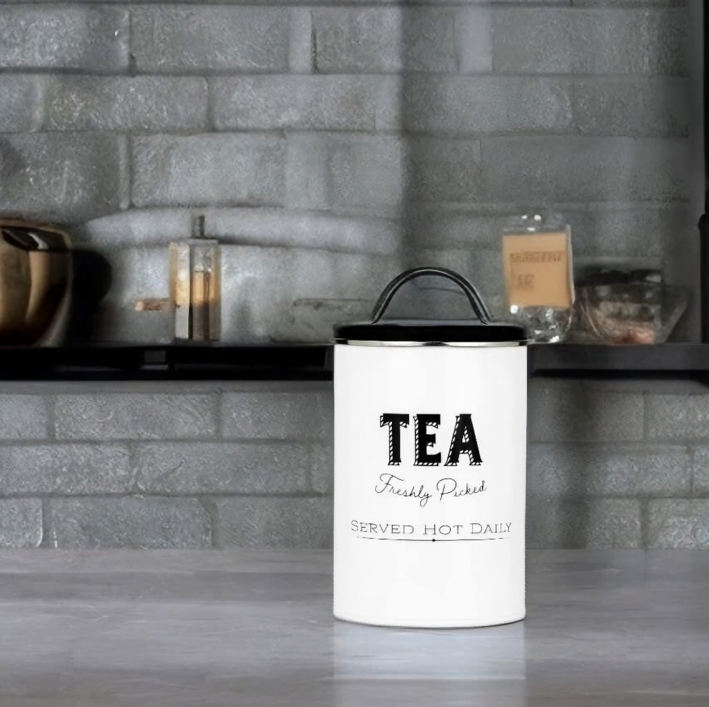 Amici Home Coutry Cottage Metal Tea Canister 42oz